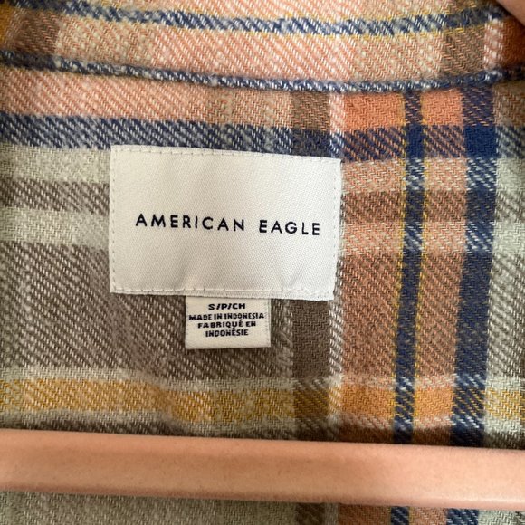 American Eagle Distressed Flannel Shirt, S - Picture 6 of 6